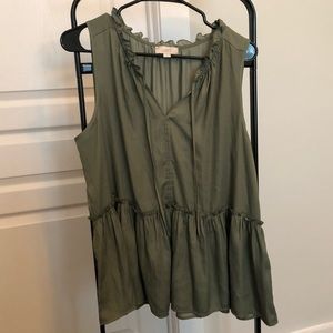 Loft peplum sleeveless blouse